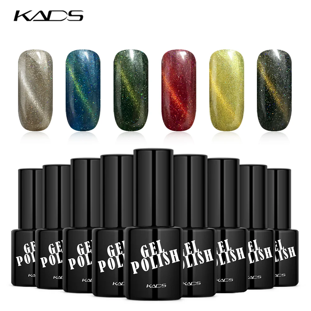 KADS Laser Cat Eye Nail Gel Polish UV LED Lamp Soak Off 9.5ML Lacquer Magnetic For Manicure Art Glue | Красота и здоровье