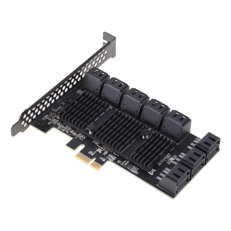 

16 Port SATA III to PCIE Expansion Card PCI Express 1X to SATA 3.0 Adapter Board
