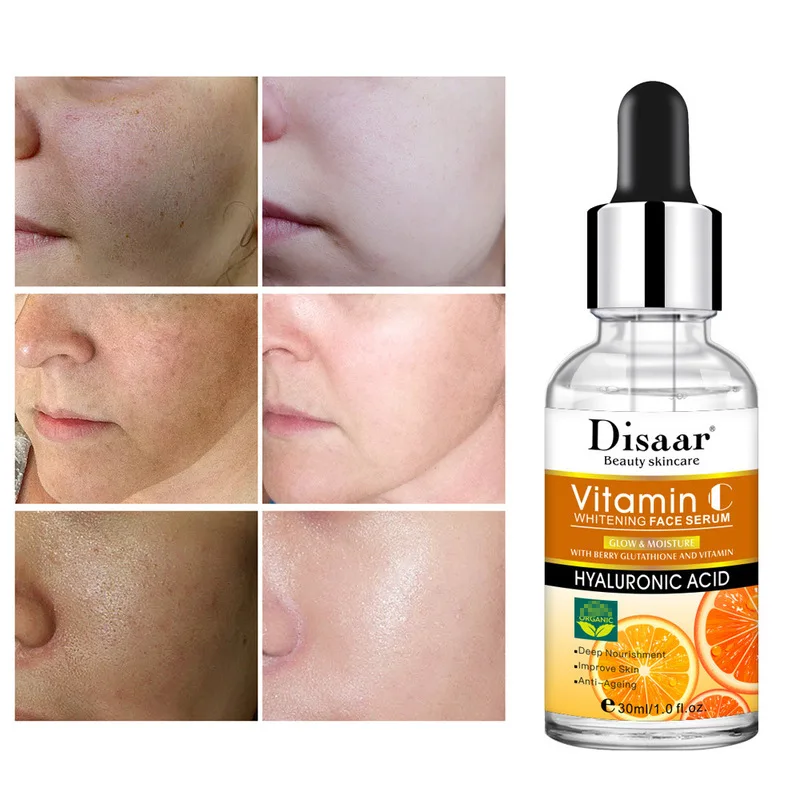 

Vitamin C Facial Serum Anti Wrinkle Aging Essence Skin Whitening Freckle Creams Moisturizing Face Care Hyaluronic Acid Cream