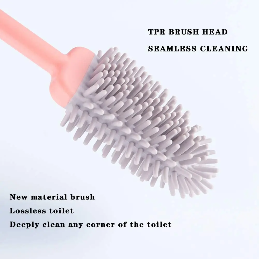 Новая силиконовая Гибкая щетка для унитаза с держателем многофункциональная