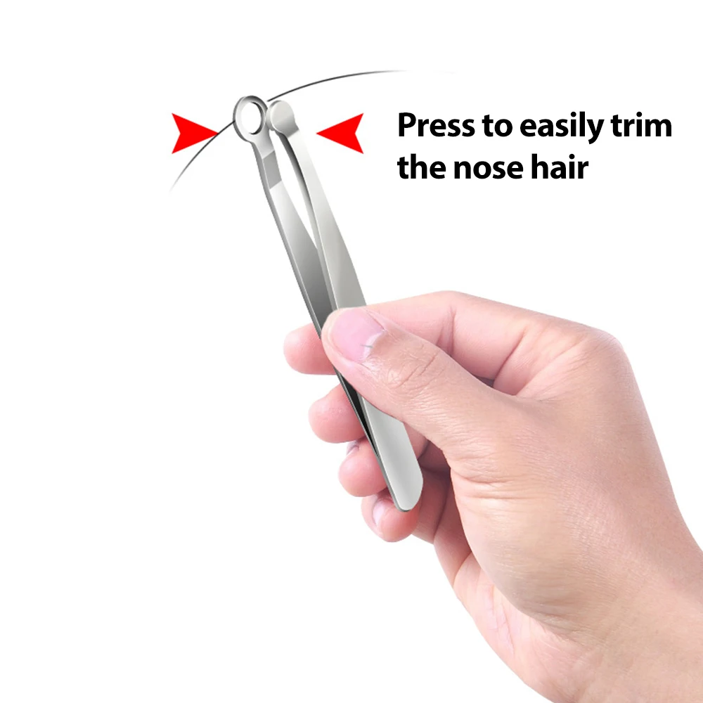 

1PC Nasal Hair Trimmer Mini Stainless Steel Nose Hair Trimming Tweezers Hair Removal Scissors Facial Hair Trimmer Clipper