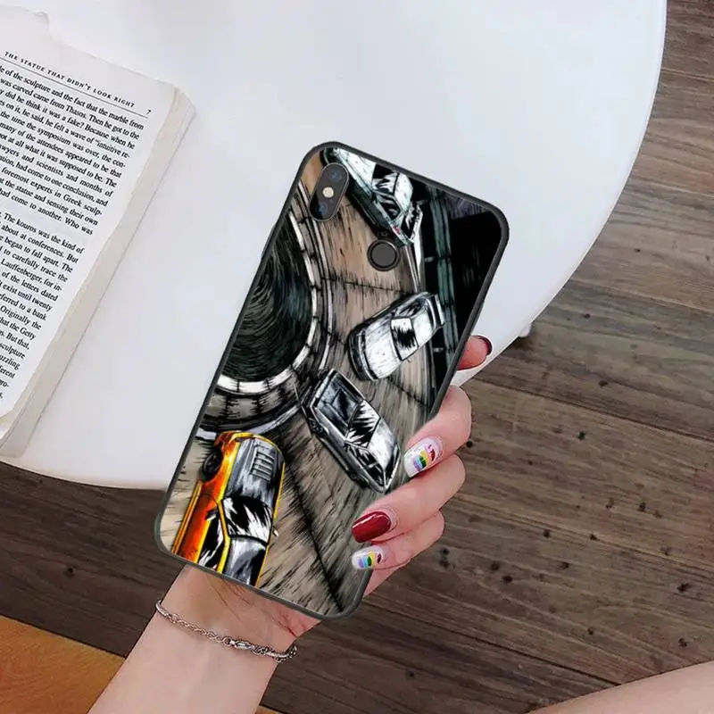 

Cartoon initial d JDM Drift car Phone Case For Xiaomi Redmi note 7 8 9 t k30 max3 9 s 10 pro lite