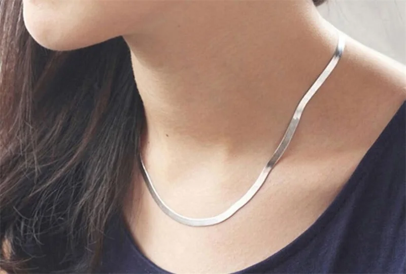 Ожерелье чокер из серебра 925 пробы для женщин ручной работы оригинальное