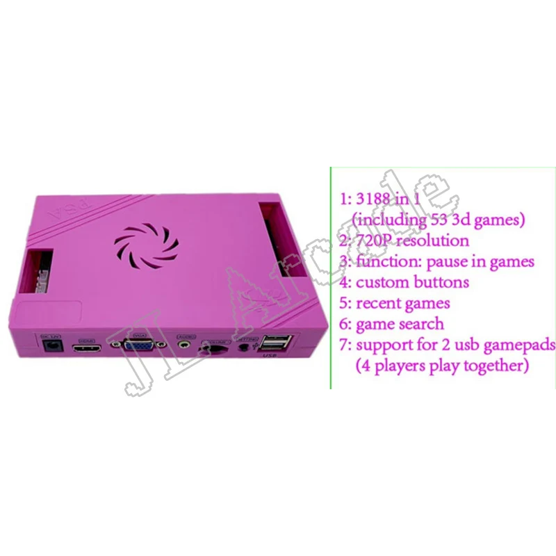 3D Pandora Saga Box 3188 в 1 DIY аркадный Набор игровой доски 8 способов джойстика и