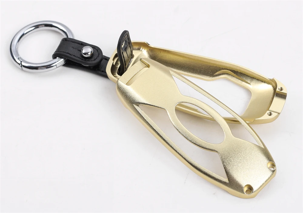 

Ford ABS Key Case Decoration Cover Trim for Ford Mustang 2015+ Edge15-17/New Mondeo 2.0L 13-16/3 Buttons Car Key Accessories