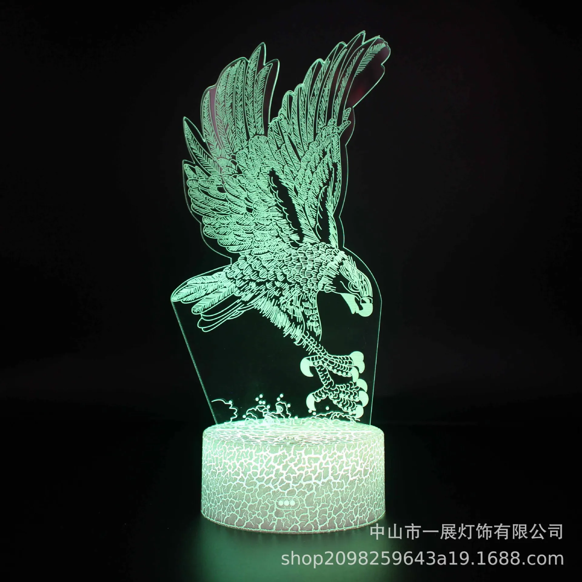 3D LED маленький ночник Сова Орел семь цветов креативный подарок настольная лампа