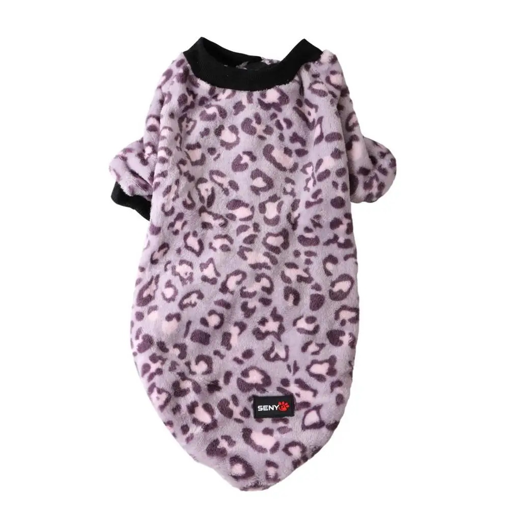 Новый модный осенний комплект с собакой теплая одежда леопардовым принтом