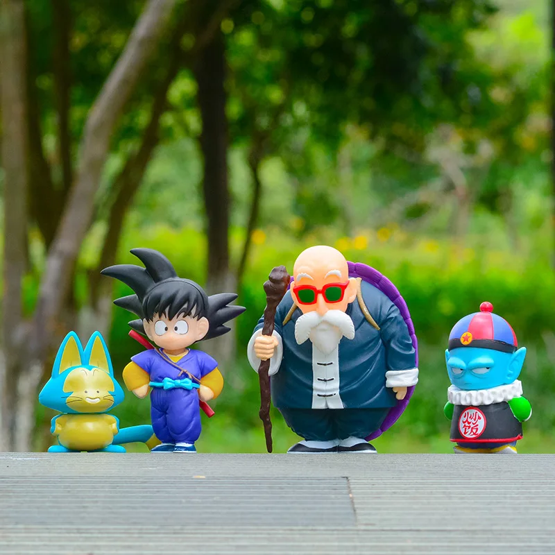

Bandai Dragon Ball Anime Q Version Goku Turtle Fairy Purpilaf Small Set Doll Figure