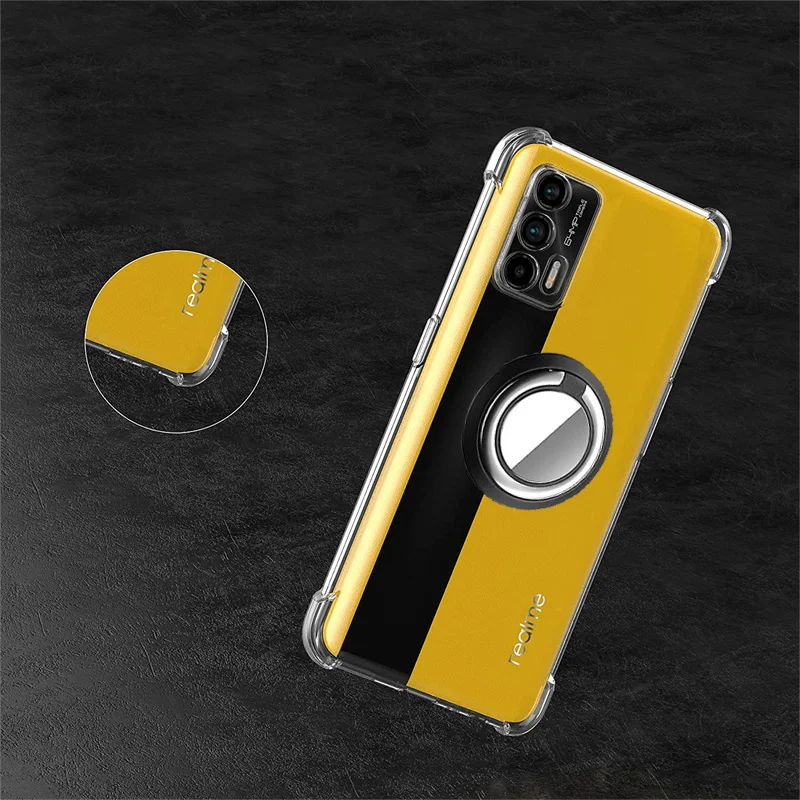 clear case for realme gt 5g finger ring cover realmi 8pro soft silicone phone cases realme 8 pro oppo realmi gt 5g case free global shipping