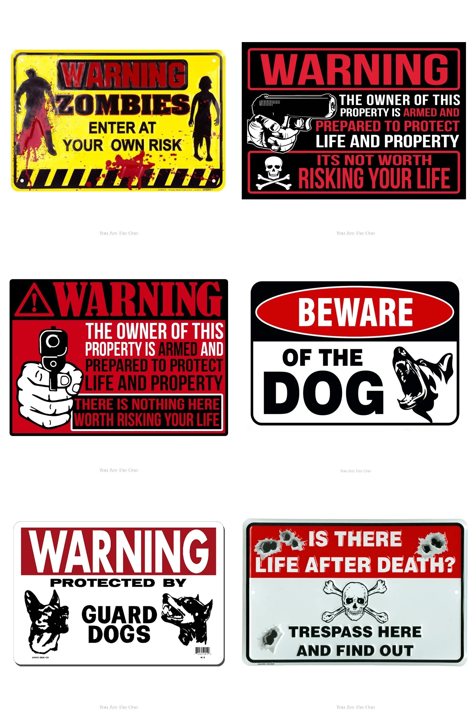 

Metal Tin Signs Warning zombies enter at your own risk Vintage Home Plaque Metal Painting Wall Decor Board Retro Pub Funny Bar