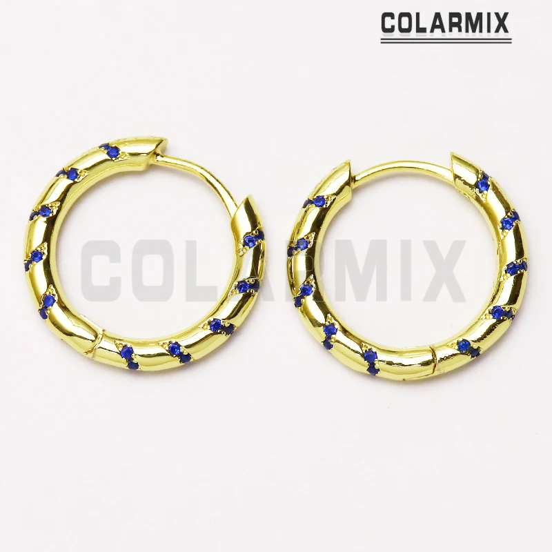 

4 Pair hoop earrings Zirconia Metal Hoop earrings Round jewelry Stud earrings Hoop earrings Gift for women jewelry 41288