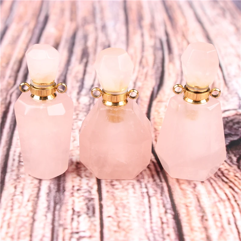 Мини-флакон для духов розовый кристалл 3 мл портативный дорожный косметический