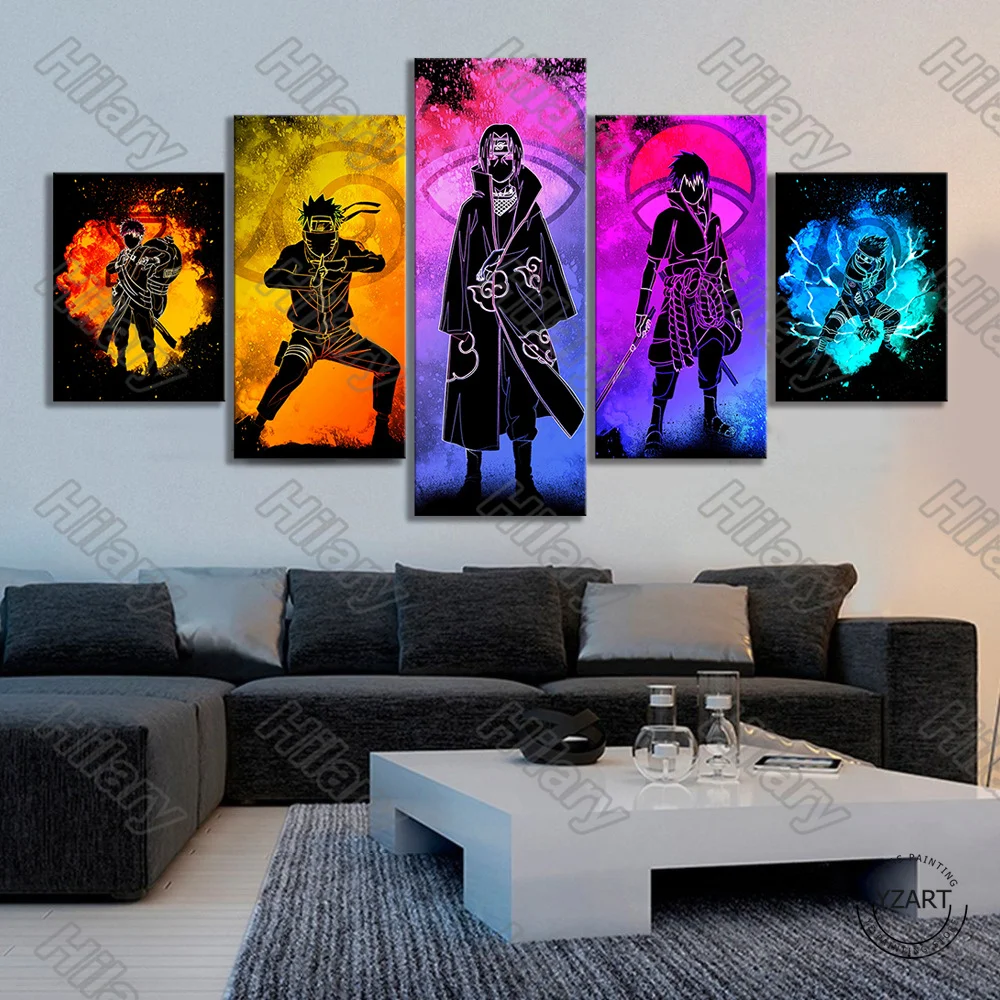 

Poster Soul-Of-Naruto Canvas Painting 5Pcs Wall Art Customizable Decoration for Living Room and Bedroom Frameless Style