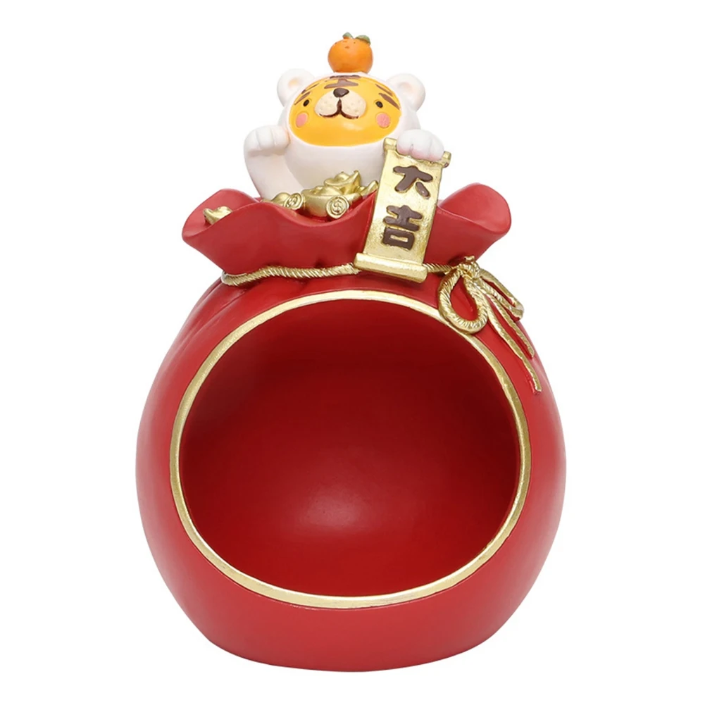 

Cute Cartoon Tiger Resin Porch Key Remote Control Snack Storage Tray Entrance Living Room Key Small Item Storage Tray