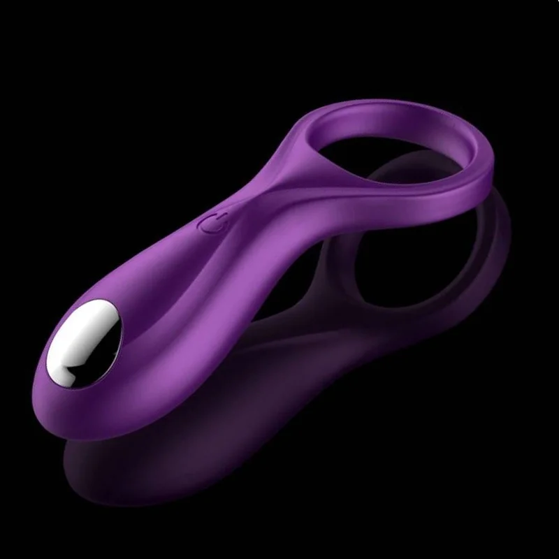 Мужское кольцо вибкольцо с USB зарядным замком для пары массажное задержкой