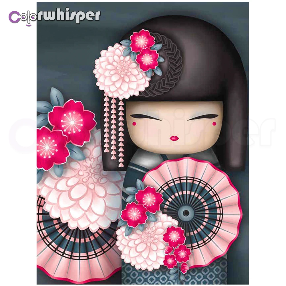 Алмазная картина полностью квадратная/круглая Daimond японский мультфильм девушка