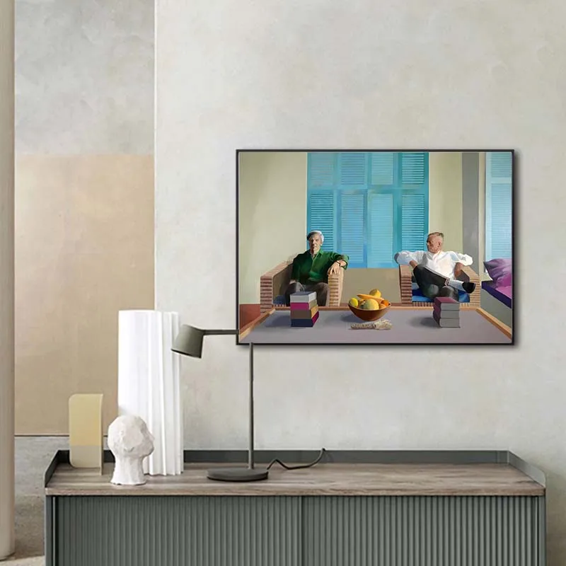 Постер с изображением Давида хокни плакат Клода на каменном ландшафте