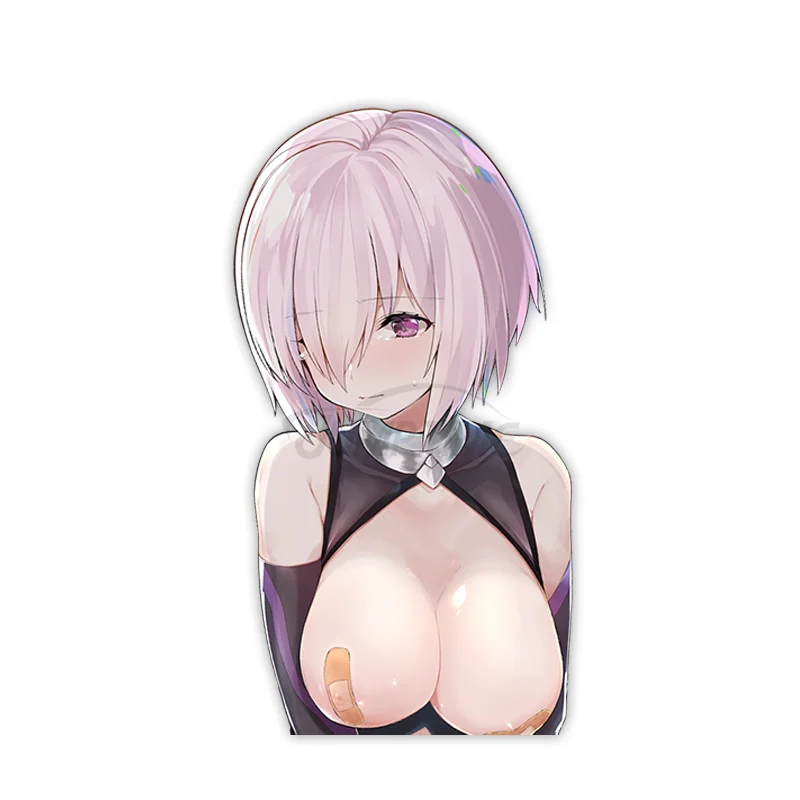 

Car Stickers Fate Grand Order Mash Kyrielight (Shielder) 14 9.6 Big Head Anime Peeker Vinyl Decal Waifu Kawaii Girl KK13*13cm