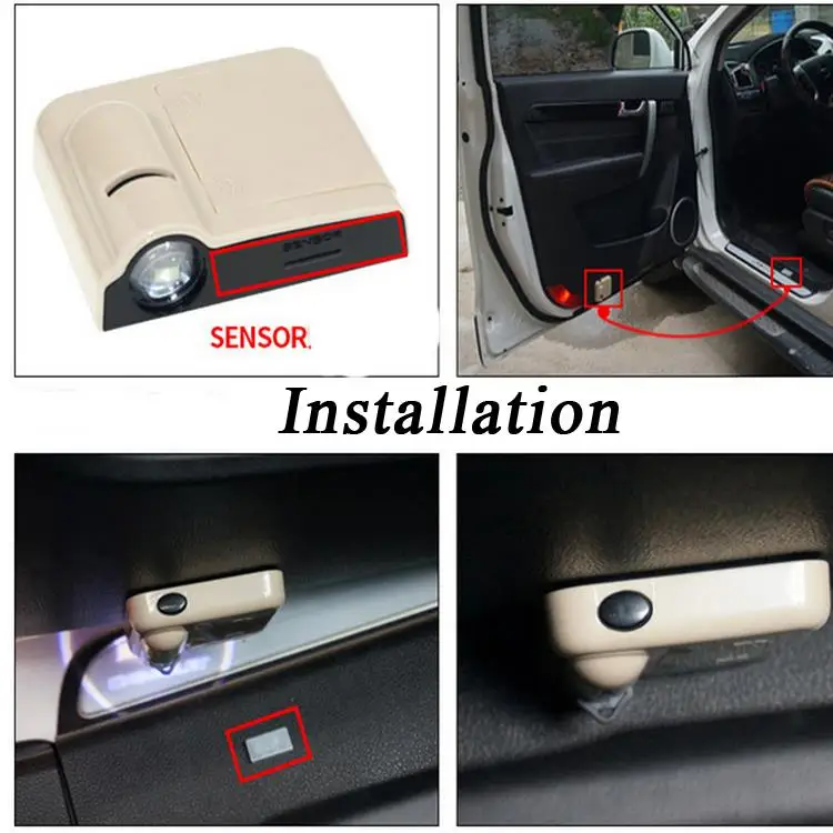 

Novelty Wireless Auto Led Car Logo Projector Light Car Door Warning Light Led Car Logo Animation Naruto Pikachu Projector Light