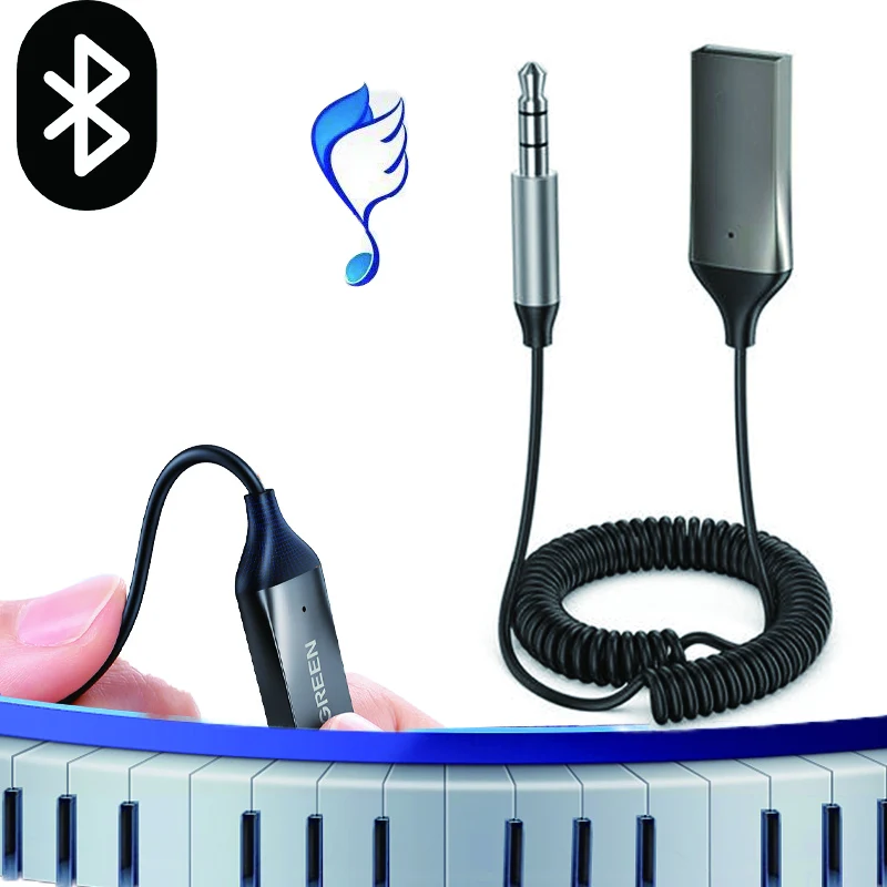 

New Bluetooth Wireless Adapter Auxiliary Audio Music Car Kit Hands-free Car Speaker USB To 3.5 Mm Jack Transmitter Receiver