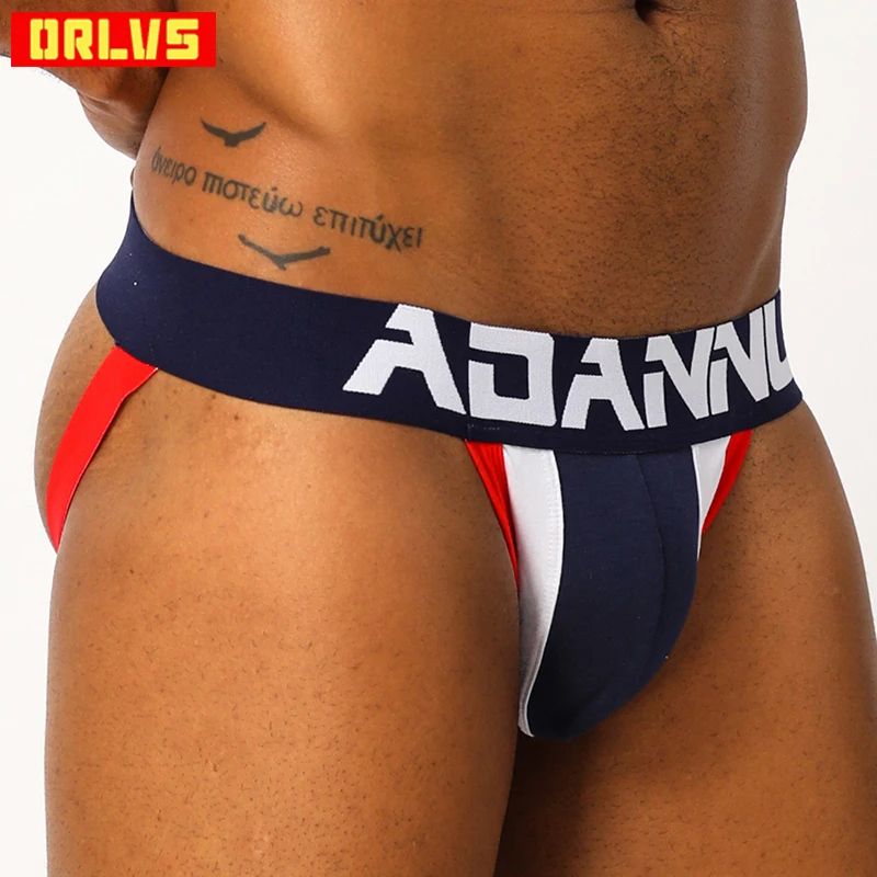 

ADANNU Brand sexy gay jockstrap men thongs male underwear cueca tanga quick dry mesh breathable sissy panties erotica gay bikini