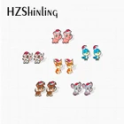 2021 Новое поступление кавайные рождественские животные Зимние Животные свинка птица щенок мышь лиса ручная работа эпоксидные акриловые серьги-гвоздики