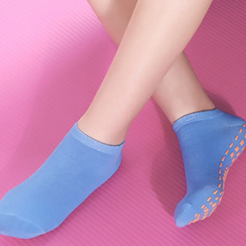Однотонные носки унисекс нескользящие для пола дышащие хлопковые мальчиков и