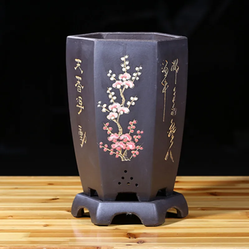 Бонсай из фиолетового песка Орхидея раковина для балкона Настольная Ваза