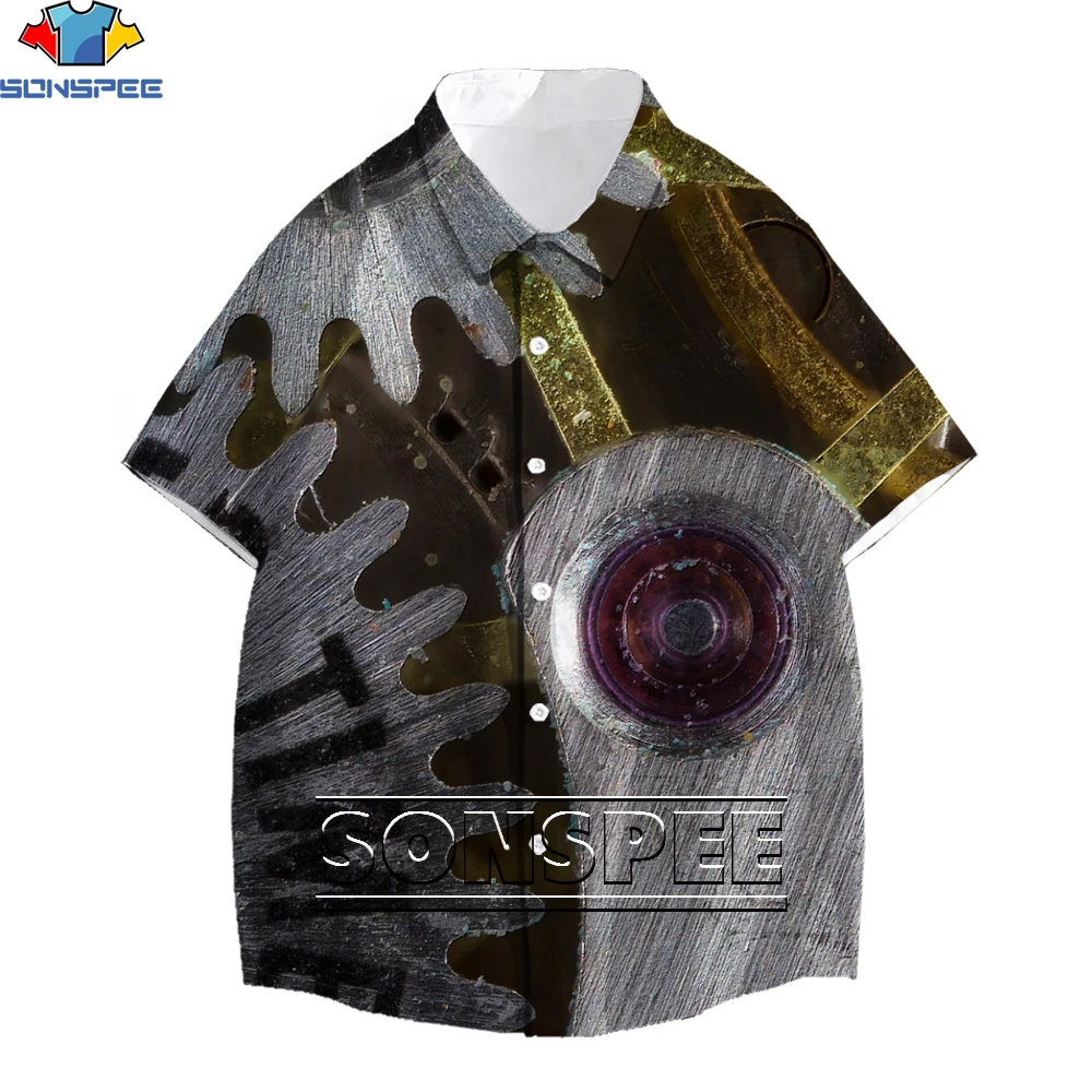 

SONSPEE 3D Printing Clock Men's T-shirt Fashion Big Pendulum Summer Hip-hop Funny Tops Children's Breathable Loose Oversized Top
