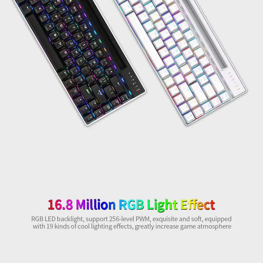 Dual Mode Magic-Refiner MK16 Mechanical Keyboard BT Wired 68 Keys RGB Gaming with Blue Switch | Компьютеры и офис