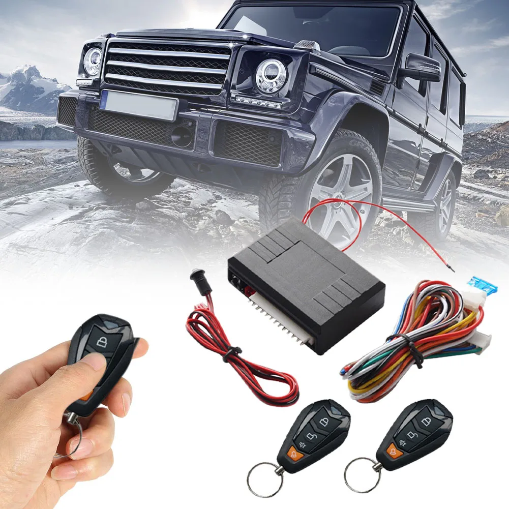 

Hot Sale 12V Car Remote Central Door Lock Keyless System Central Locking Remote Car Alarm Trunk Control with 2 Remote Controls