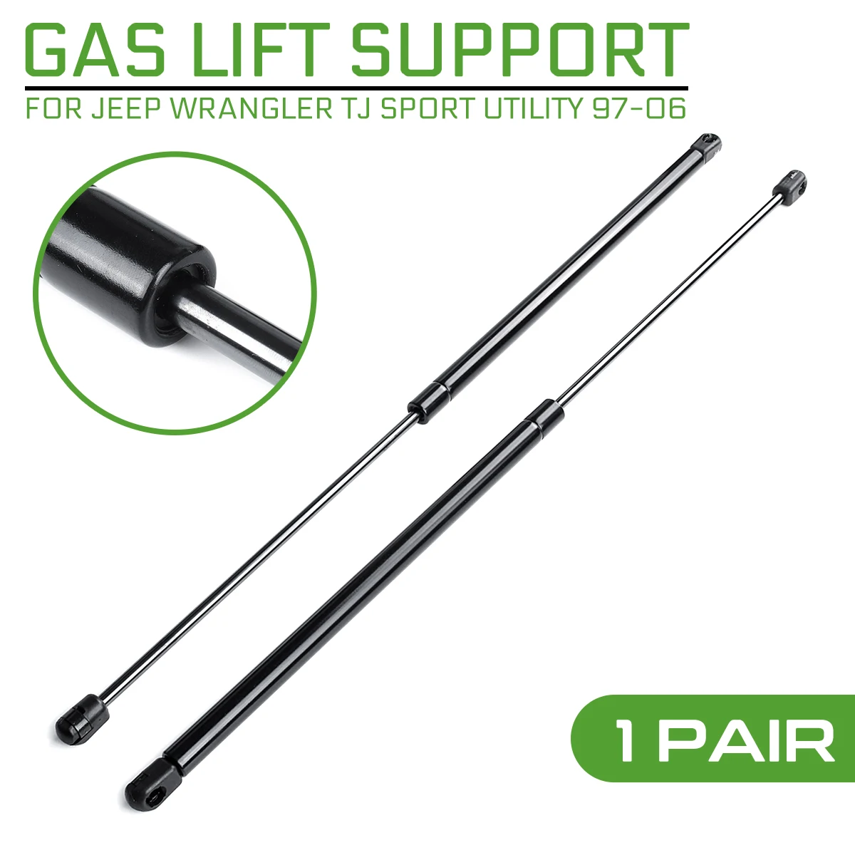

Rear Window Glass Gas Spring Shock Lift Struts Support Rod Arm Bar For Jeep Wrangler TJ Sport Utility 1997 1998 1999 - 2006