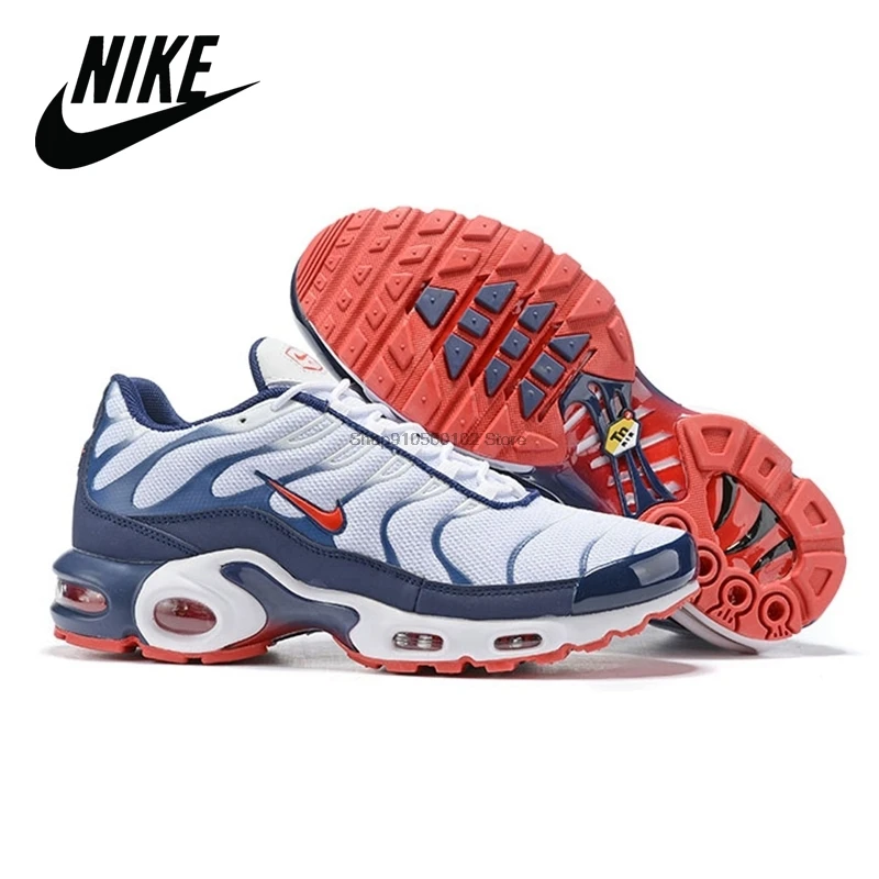 Оригинальные мужские беговые кроссовки Nike Air Max Plus TN Дышащие Беговые черного