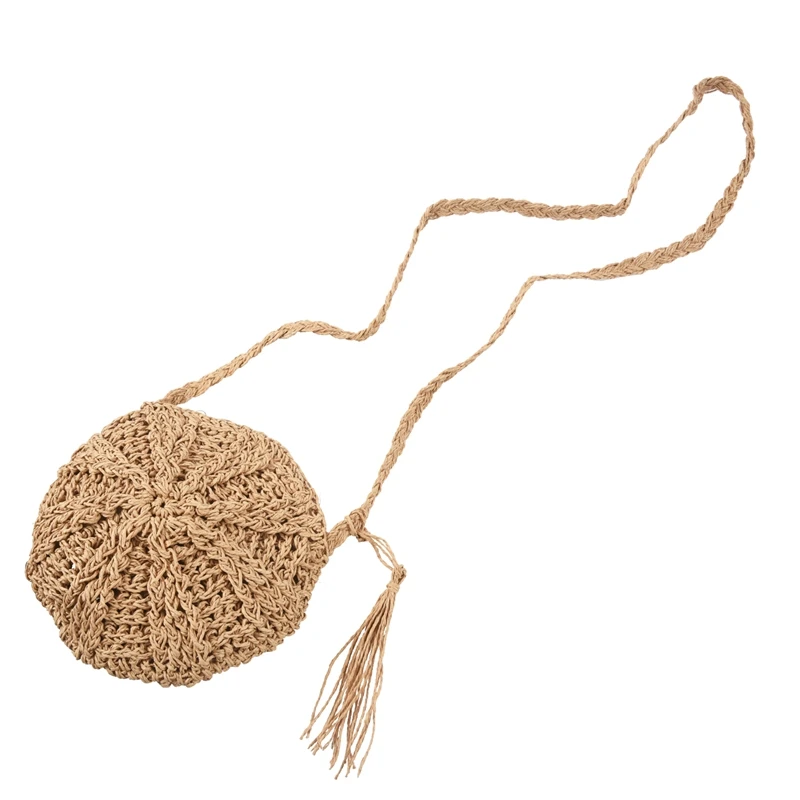 Плетением и алюминиевым Крючком Соломенная плетеная корзина сумочка в стиле