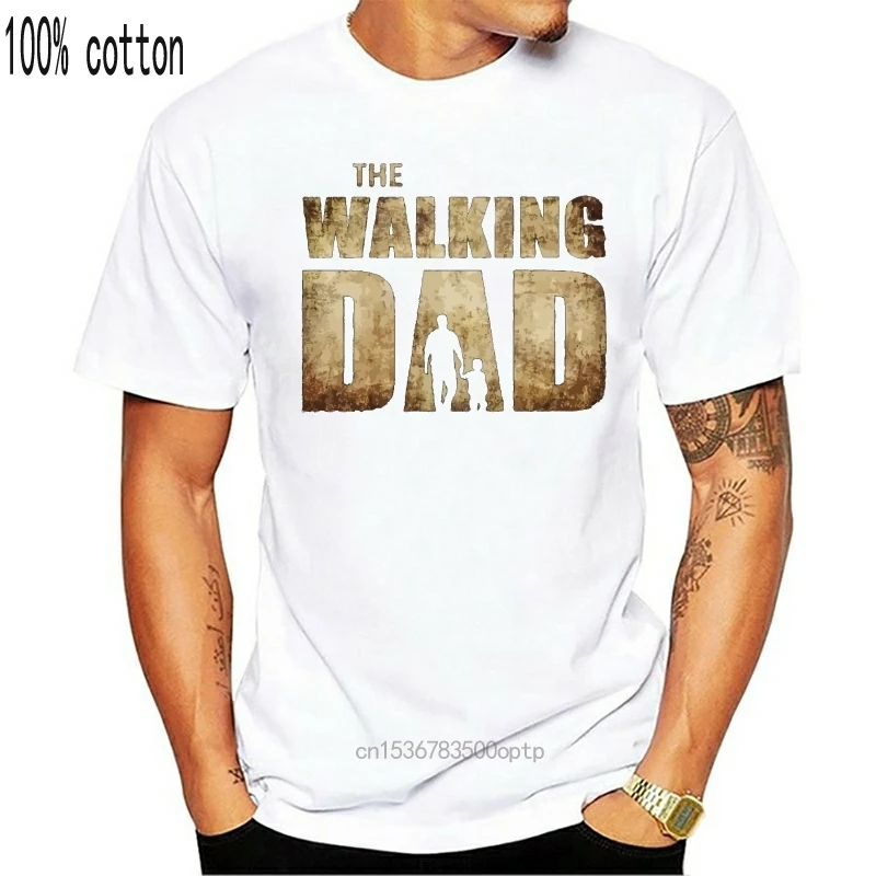На День отца Walking папа Для мужчин s футболка и изображением дедпула пародия сына