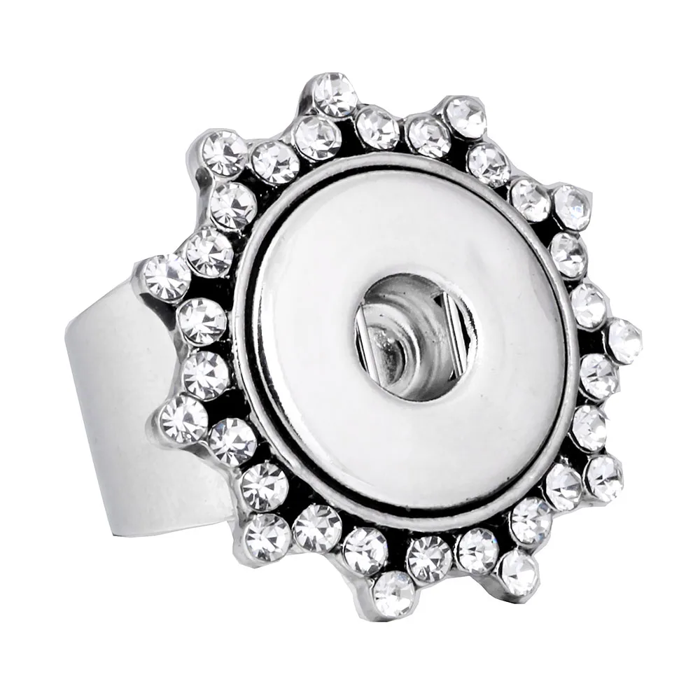 Женское и мужское Винтажное кольцо с кристаллами регулируемое эластичное 18 мм