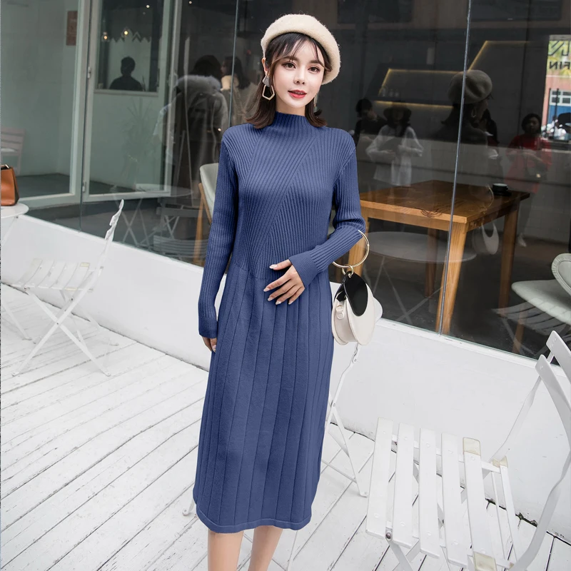 Беременности и родам осень зима однотонные вязаные Платья свитеры Для женщин