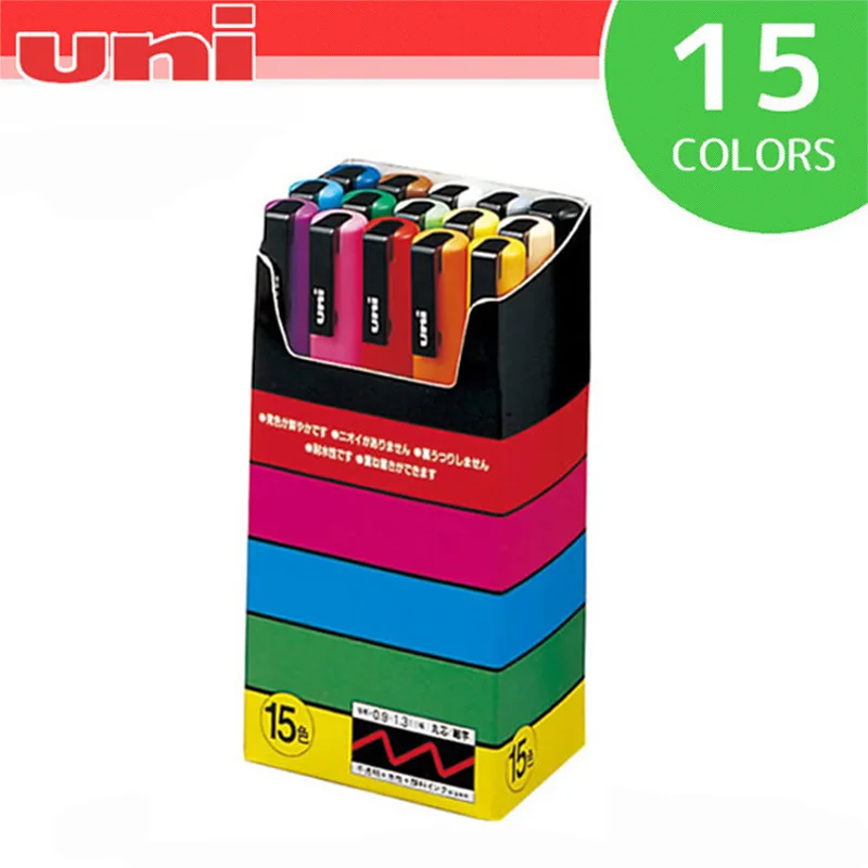 15 цветов/набор Uni Posca PC 3M маркеров для рисования рекламная ручка граффити