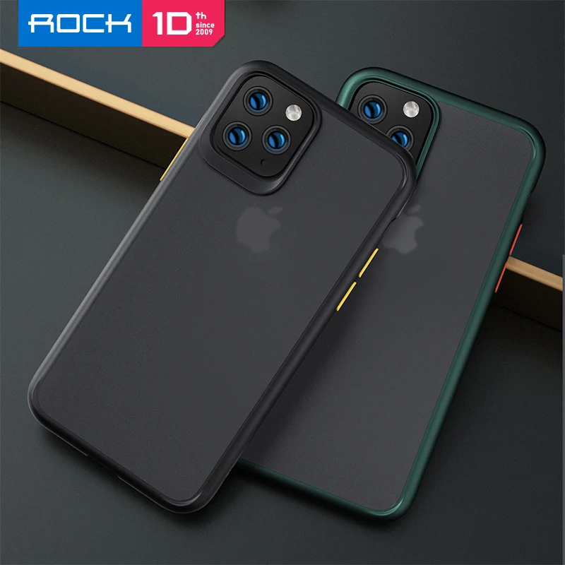 

For iPhone 11 Pro Max Case ROCK Shockproof Matte Transparent Hybrid Silicone Protection Back Cover coque For iPhone 11 чехол