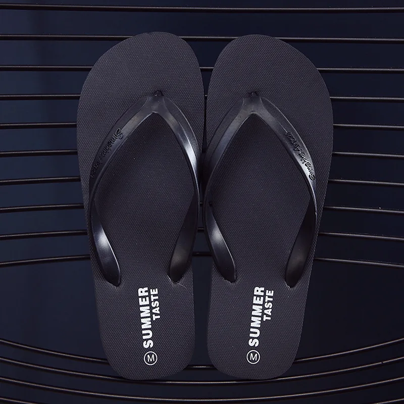 

Summer Men Flip Flops Man Beach Slippers Shoes Solid Color Flat Home Hotel Outdoor Slippers Men's Summer Shoes Non-slip Slippers