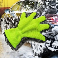 5 finger soft car washing gloves cleaning brush for car and motorbike washing drying towels car styling