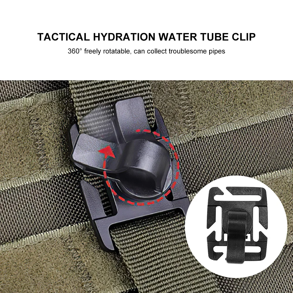 

42Pcs Tactical Molle Attachments Tactical Gear Clips Nylon Buckle Military D-ring Locks Tactical Hydration Water Tube Clips