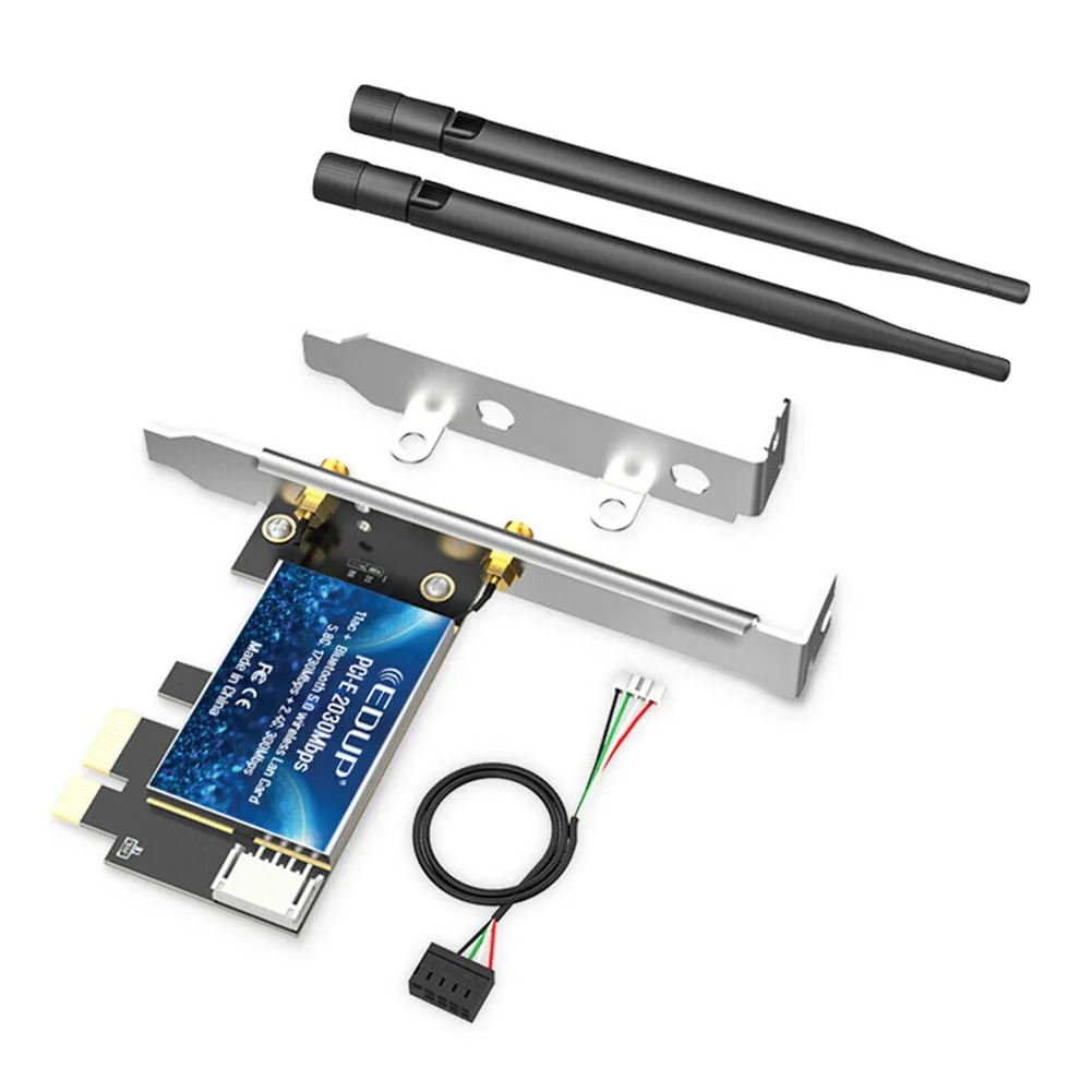 

PCI Express 2030Mbps Transmitter Wifi Adapter Integrated With Antennas Wireless Bluetooth Internal Network Card Dual Band