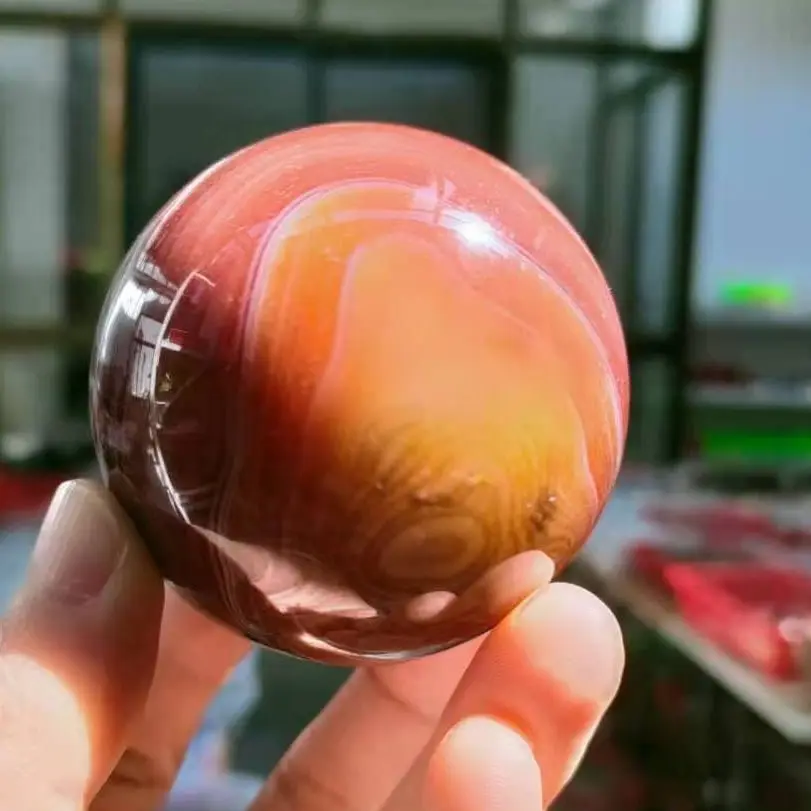 

High Quality Natural Texture Agate Buddhism Gemstone Sphere Sardonyx Balls For Healing Decoration