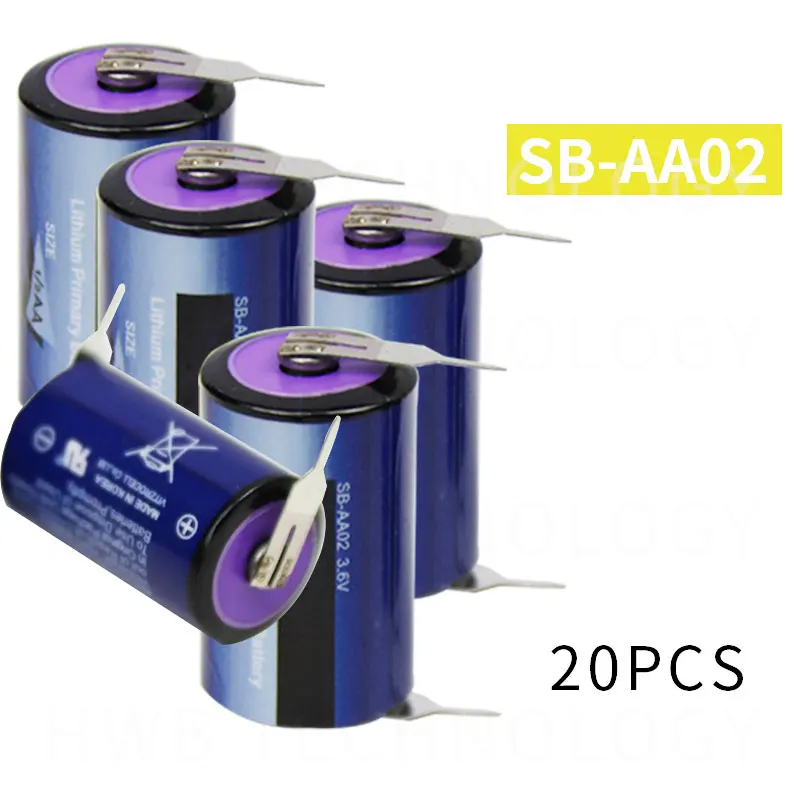 20 шт. высокое качество Корея Tekcell SB-AA02 3 6 V LS14250 ER14250 литиевая батарея 1/2AA с паяными