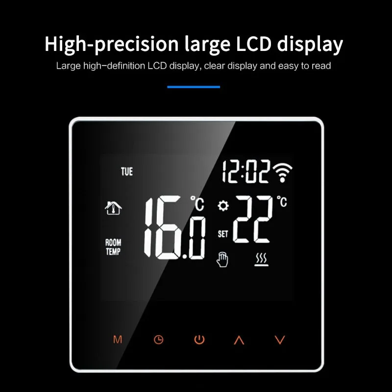 

Tuya WiFi Smart Thermostat LCD Display Touch Screen For Electric Floor Heating Water/Gas Boiler Temperature Works Alexa Google