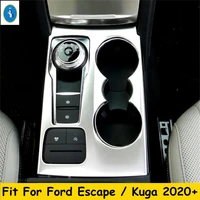 gear shift box central control panel cover sticker trim strip decoration cover trim fit for ford escape kuga 2020 2022
