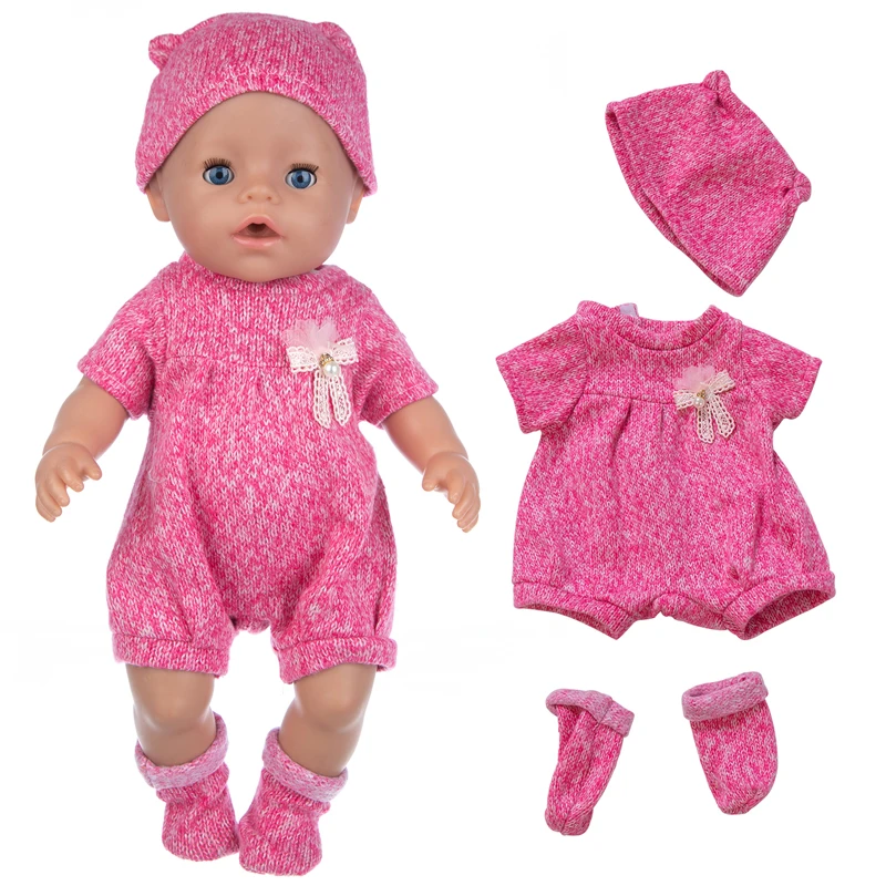 

Baby New Born Fit 17 inch 43cm Doll Clothes Accessories Bathrobe Sweater Suit For Baby Birthday Gift