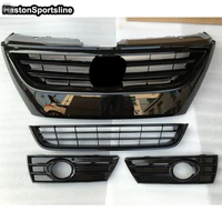 for volkswagen passat cc glossy black abs front bumper mesh grille grill 20102012