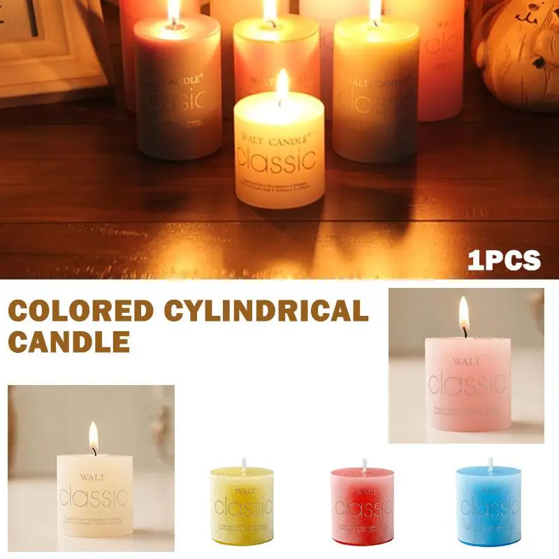 Цилиндр 5*5 см День Святого Валентина бездымные свечи красочные Восковые Свечи